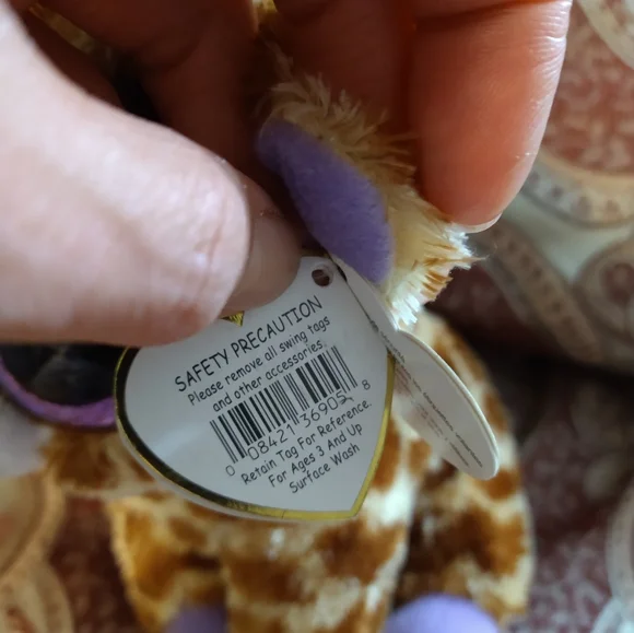 6/$15 TY Beanie Boo Safari the Giraffe Plush - Picture 8 of 12